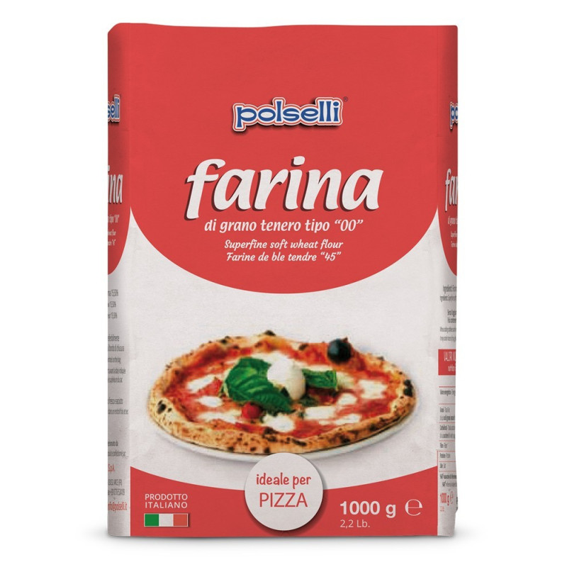 Polselli hladká múka na pizzu 1kg