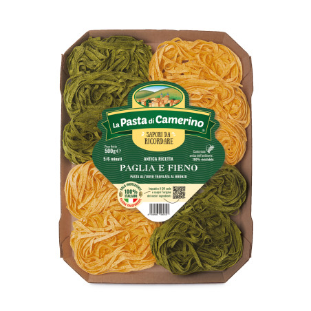 La Pasta di Camerino Vaječné Cesoviny Paglia Fieno Tagliatelle 500gr