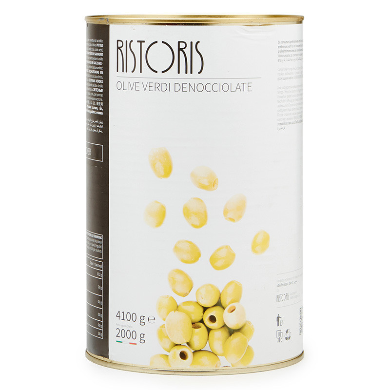 Ristoris Zelené vykôstkované olivy 4100 g | Hojiblanca